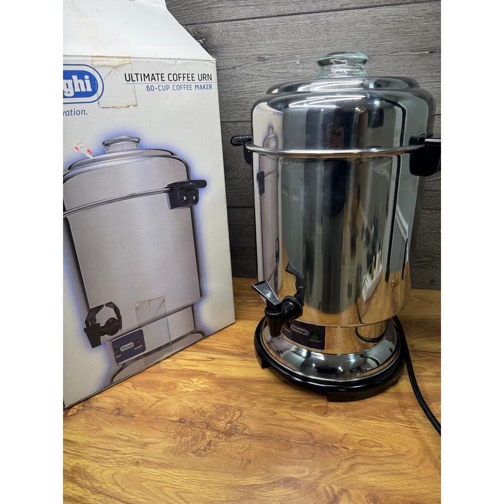 DeLonghi DCU60 Coffee Maker Pot Urn 20 - 60 Cup Stainless Steel Percolator
